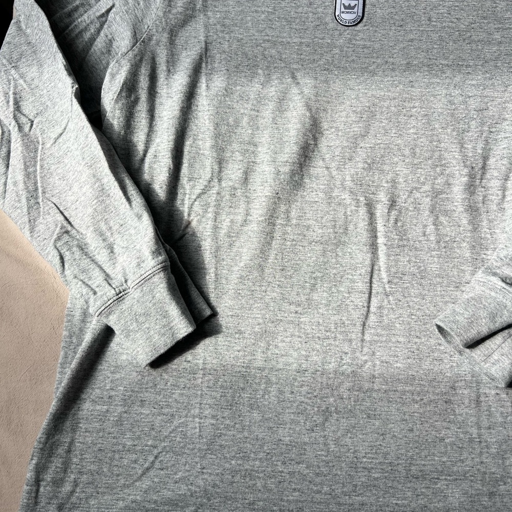 Supreme Gray Long Sleeve Men's Tee - Picture 4 of 11